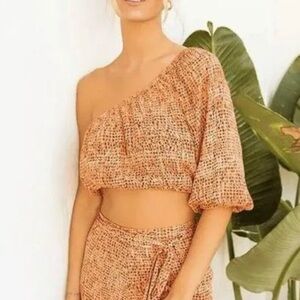 L*Space Nia Club Kids Asymmetrical Crop Top